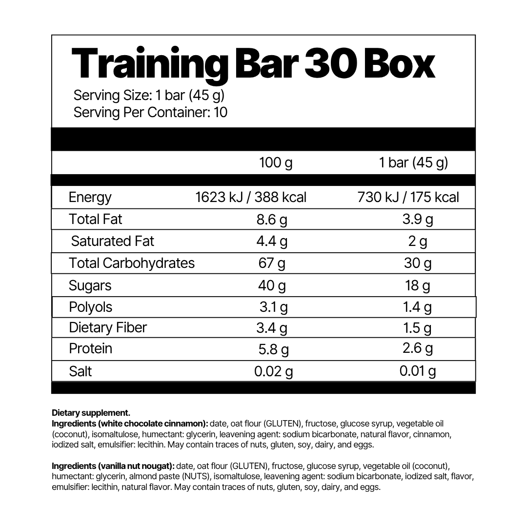 4endurance-training-bar-30-barre-vanille-nougat-noix image 2