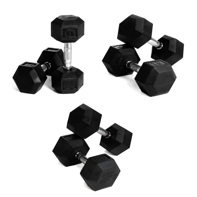 abilica-hex-dumbbell-set-halt-res-10-20-kg-caoutchouc image 1
